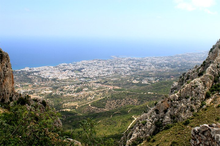 Северный Кипр - Вид на Киренею с крепочти