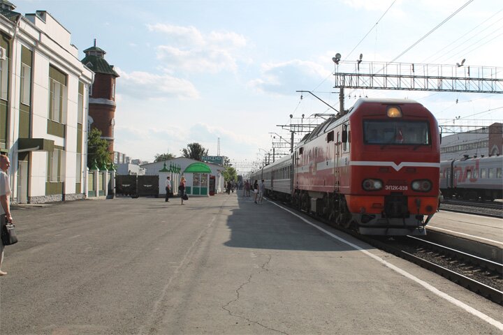 ЖД вокзал г.Курган - перед отправкой на Алтай